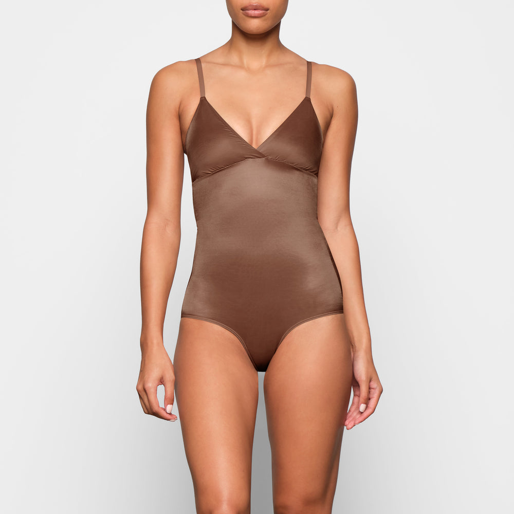 Skims BARELY THERE BODYSUIT BRIEF W/ SNAPS Bodysuit Bruin | JZH-302164