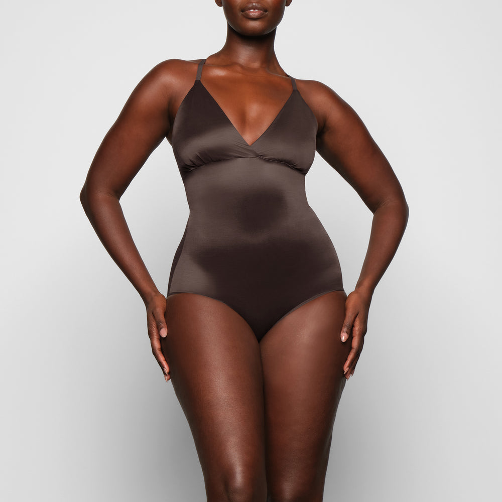 Skims BARELY THERE BODYSUIT BRIEF W/ SNAPS Bodysuit Koffie | QUT-894532