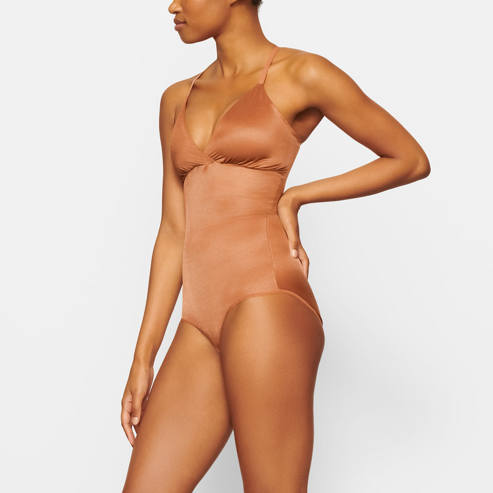 Skims BARELY THERE BODYSUIT BRIEF W/ SNAPS Bodysuit Abrikoos | YVU-278604