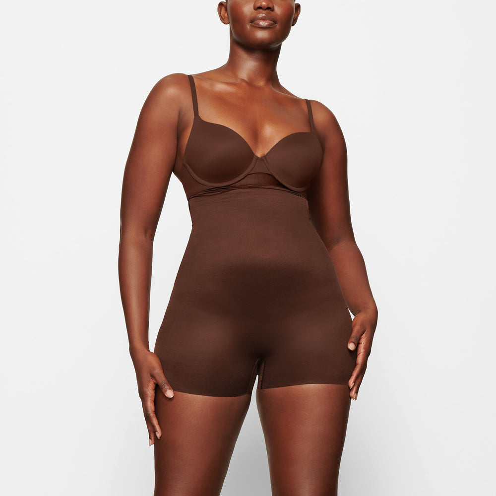 Skims BARELY THERE HIGH WAIST Korte Broek Chocola | YKW-904275