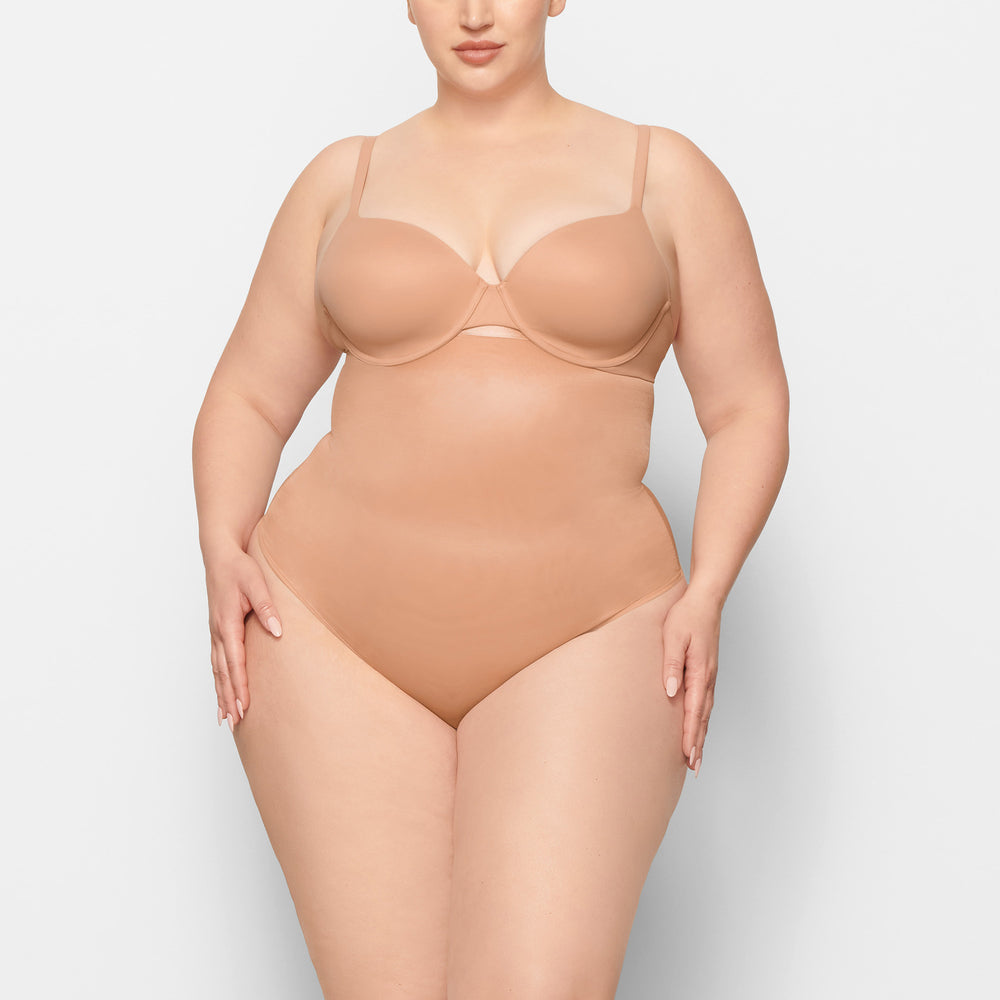Skims BARELY THERE HIGH WAIST Thong Beige | NTR-137824