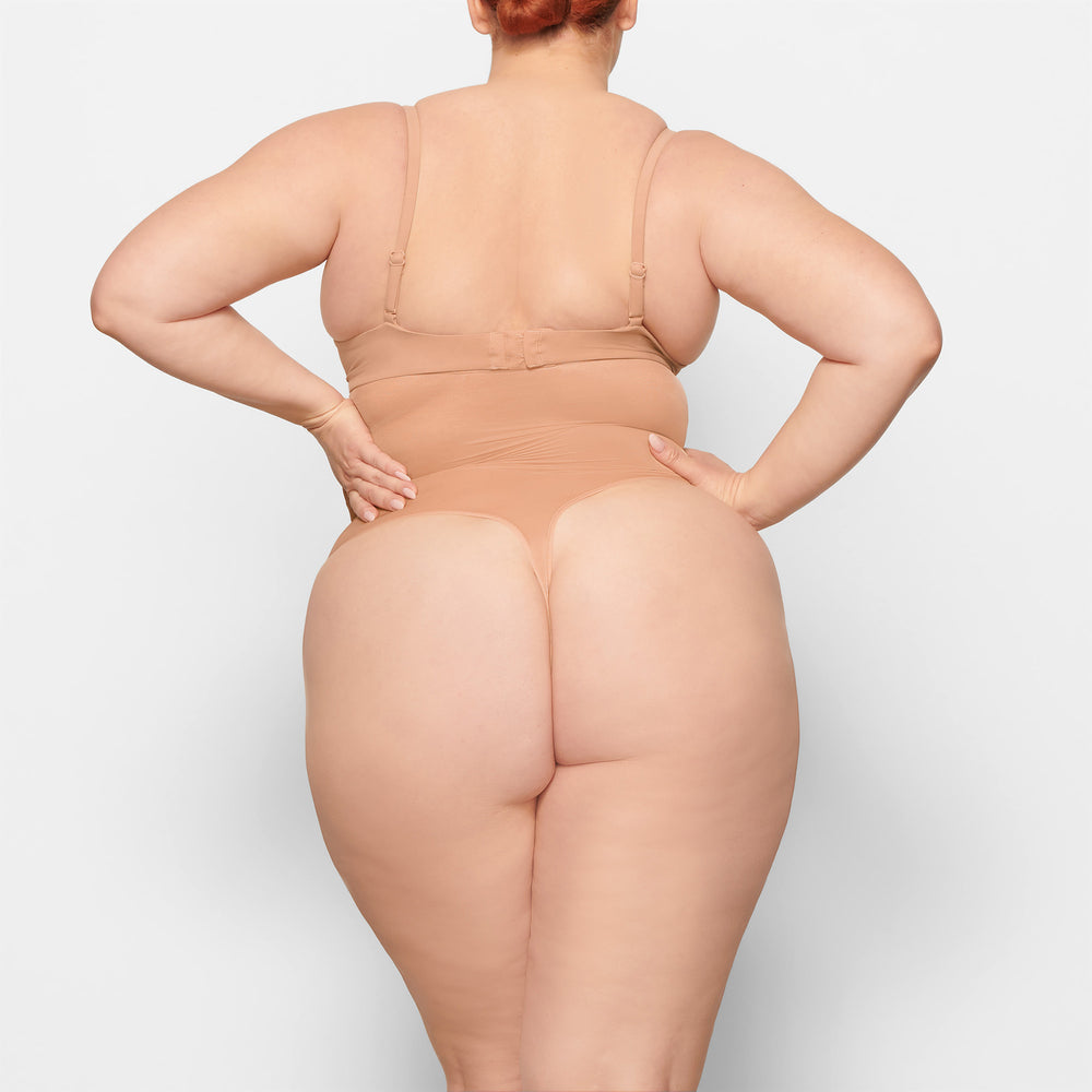 Skims BARELY THERE HIGH WAIST Thong Beige | NTR-137824