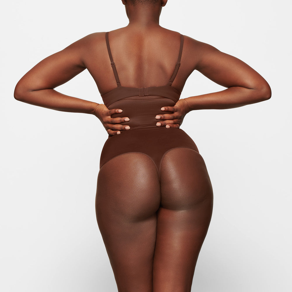 Skims BARELY THERE HIGH WAIST Thong Chocola | CSM-071653