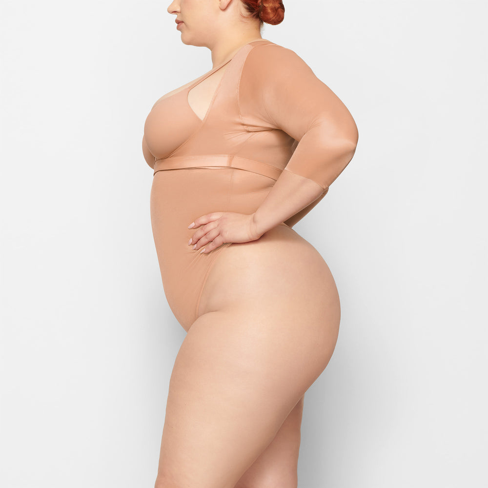 Skims BARELY THERE OPEN Arm Shapewear Beige | KVH-356417