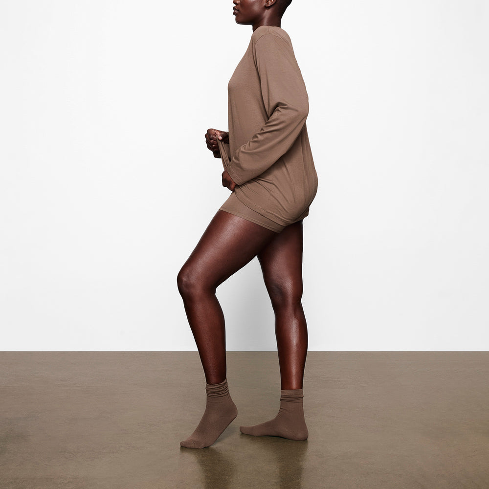 Skims BOYFRIEND LONG SLEEVE T-shirt Abrikoos | HER-519374