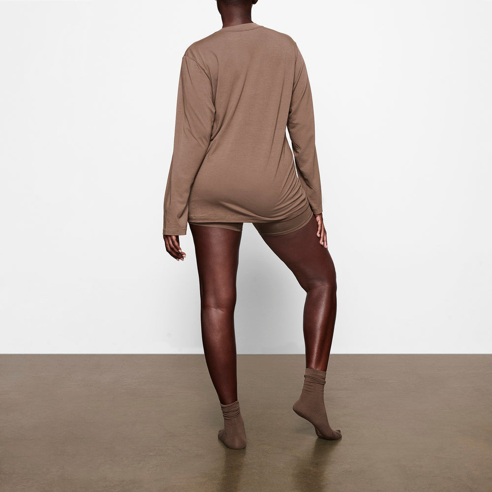 Skims BOYFRIEND LONG SLEEVE T-shirt Abrikoos | HER-519374