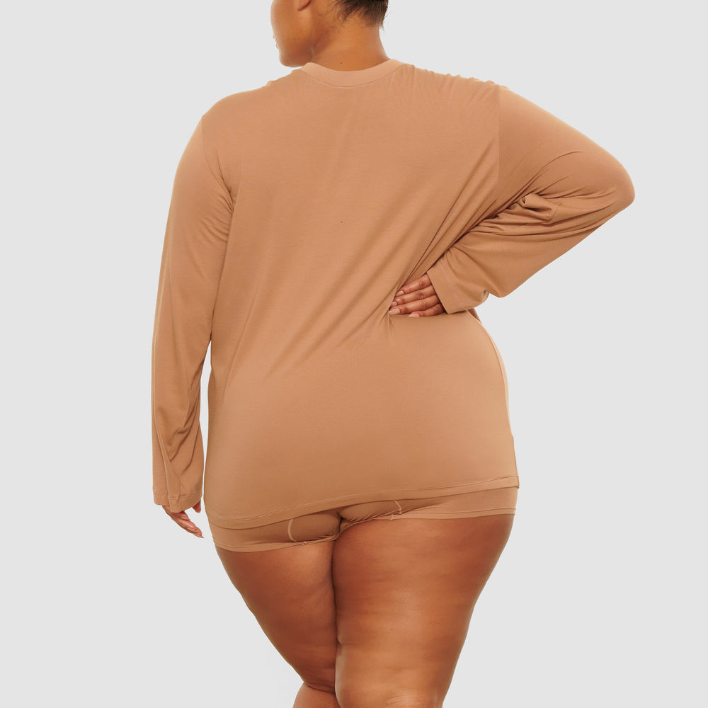 Skims BOYFRIEND LONG SLEEVE T-shirt Abrikoos | PZF-791438