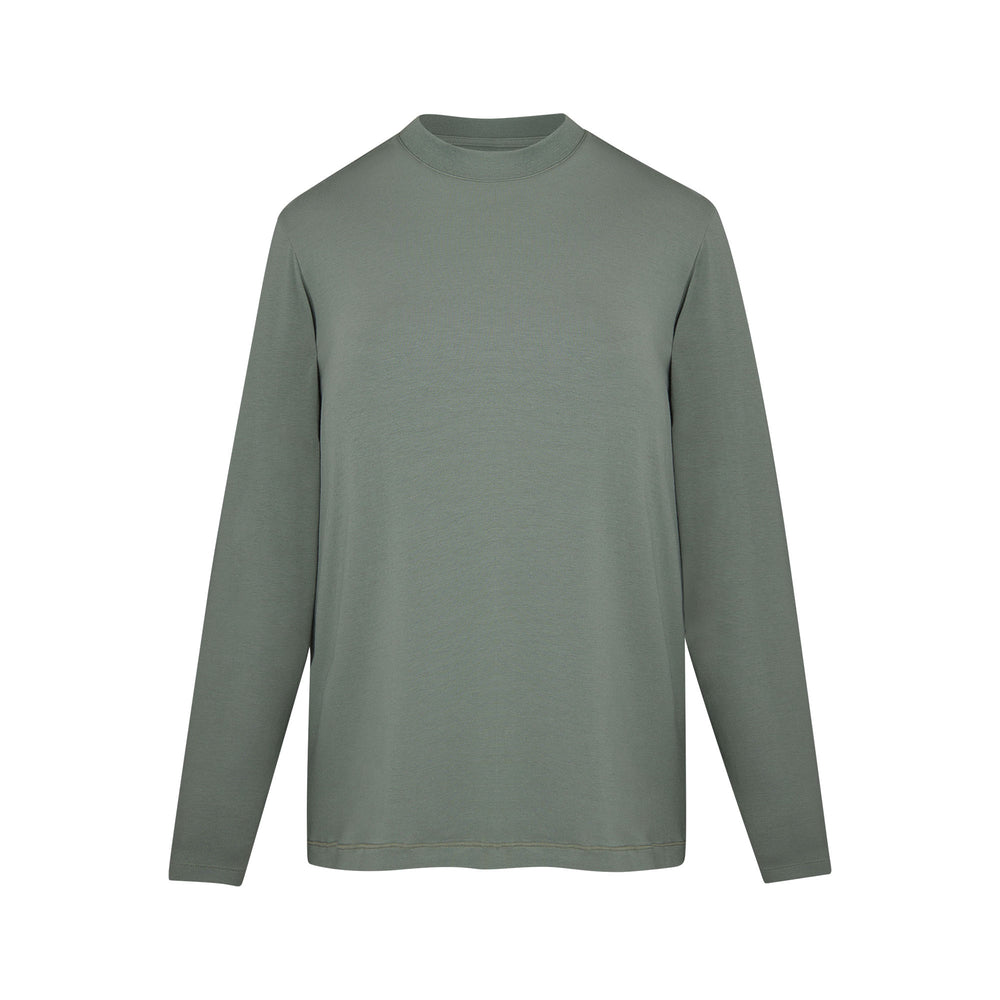 Skims BOYFRIEND LONG SLEEVE T-shirt Lichtgroen | UKP-045673