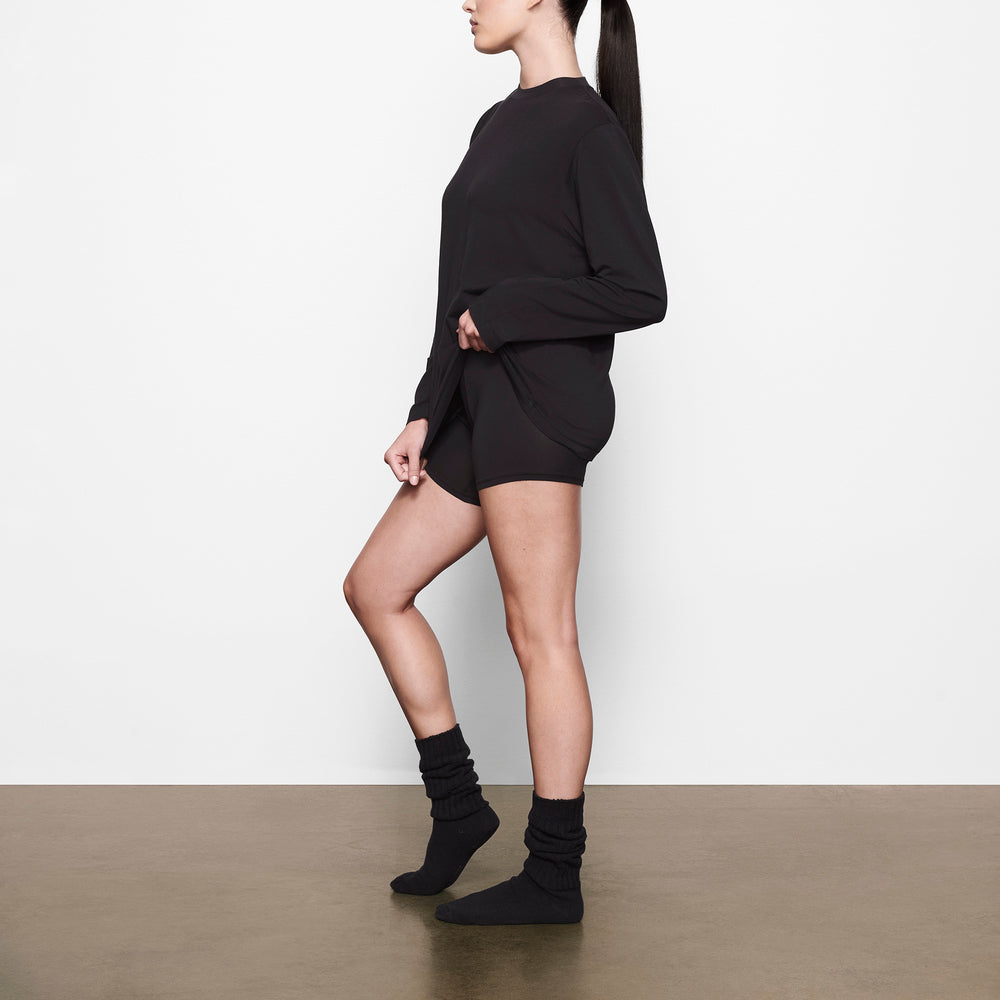 Skims BOYFRIEND LONG SLEEVE T-shirt Zwart | LKX-738156