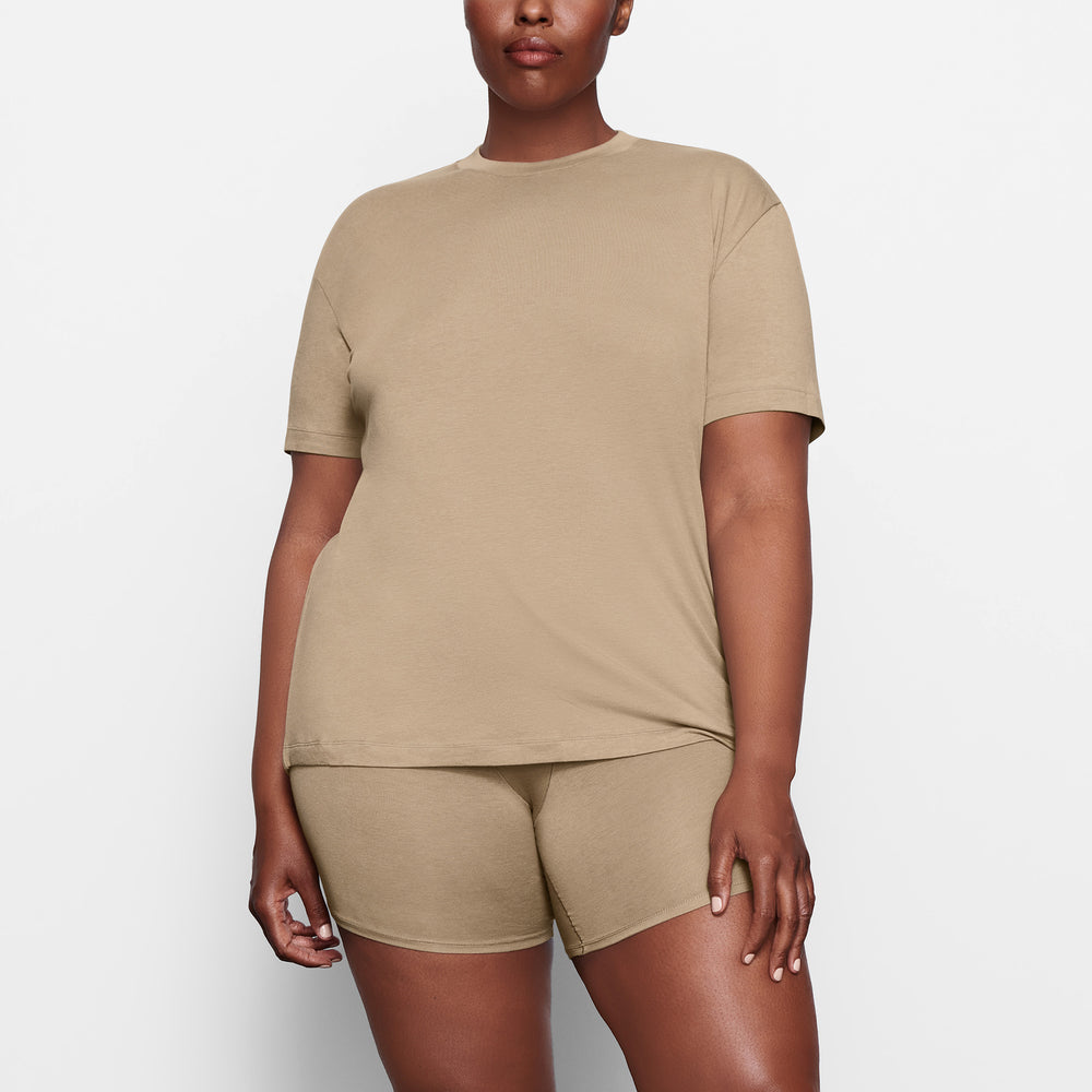 Skims BOYFRIEND T-shirt Abrikoos | HKB-386415