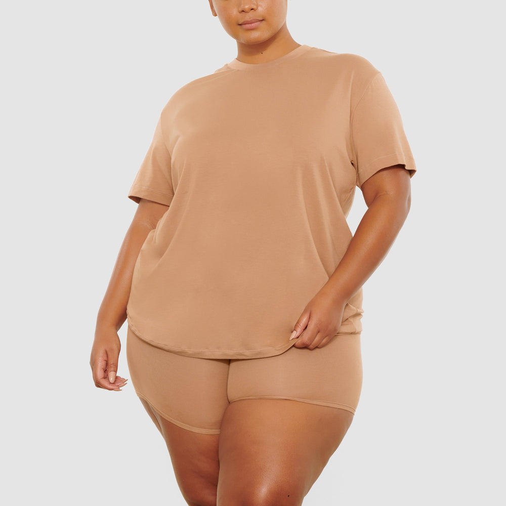 Skims BOYFRIEND T-shirt Abrikoos | PIF-120643