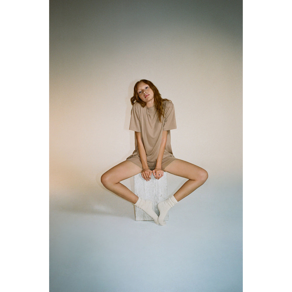 Skims BOYFRIEND T-shirt Beige | DPV-723854
