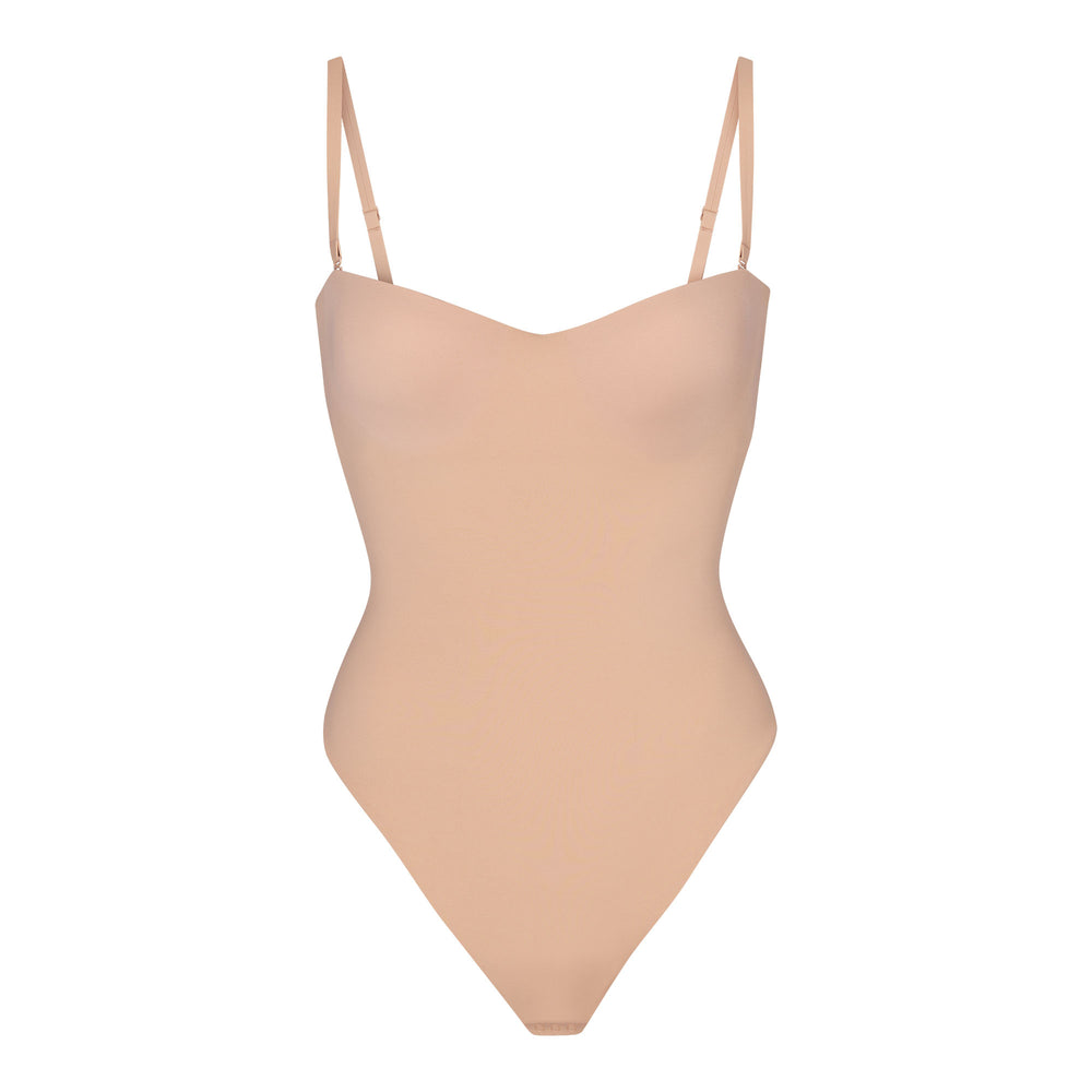 Skims CONTOUR LIFT STRAIGHT NECK Bodysuit Beige | GKI-605832
