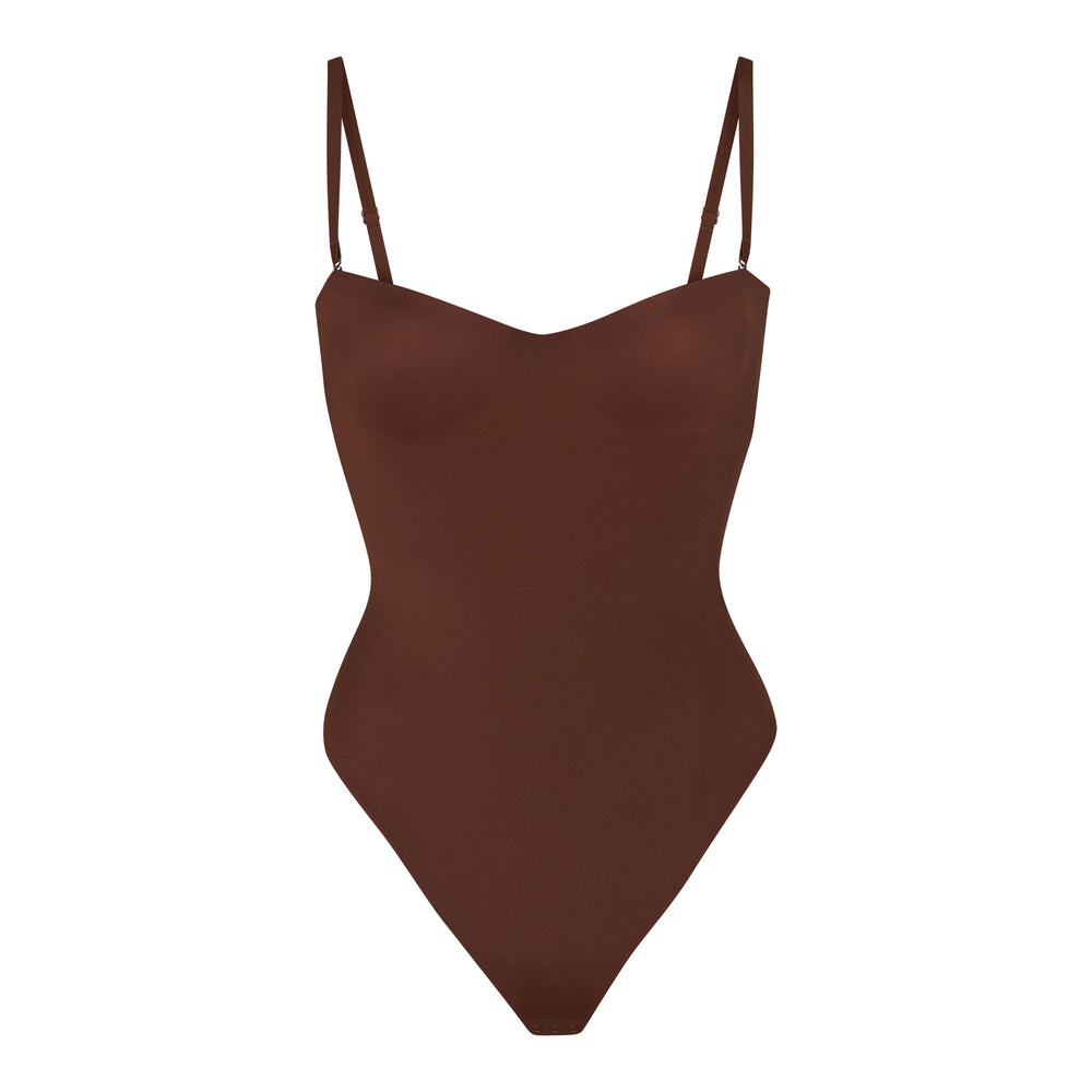 Skims CONTOUR LIFT STRAIGHT NECK Bodysuit Chocola | PZF-731946