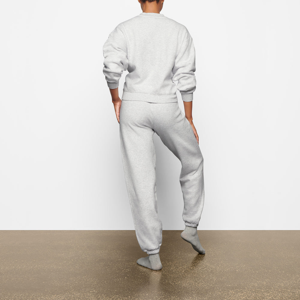 Skims COTTON FLEECE CREW NECK Sweatshirt Lichtgrijs | QSN-914567