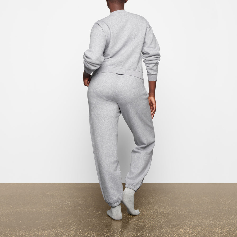 Skims COTTON FLEECE CREW NECK Sweatshirt Grijs | XRE-481065