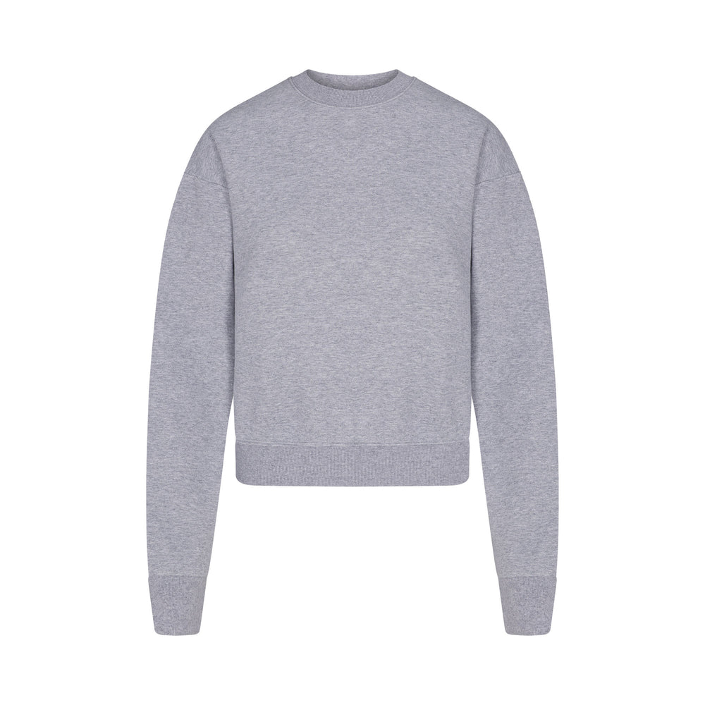Skims COTTON FLEECE CREW NECK Sweatshirt Grijs | XRE-481065
