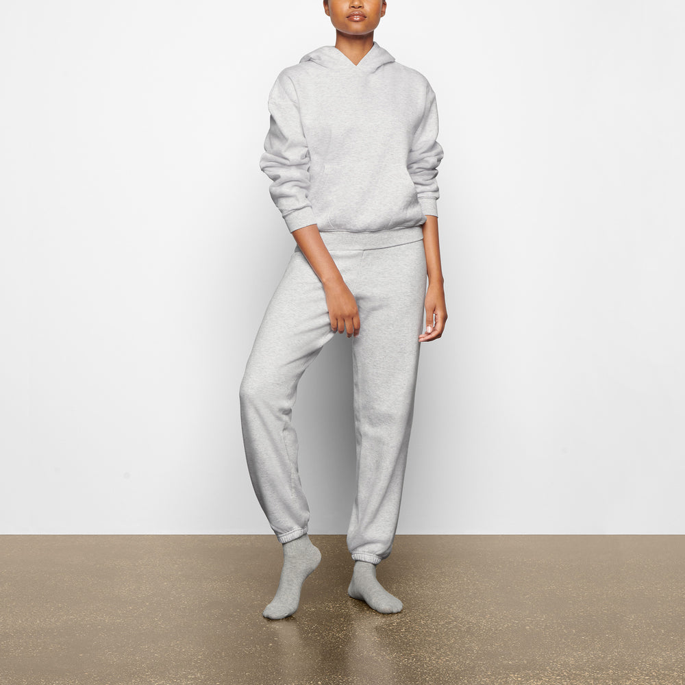 Skims COTTON FLEECE PULLOVER Hoodie Lichtgrijs | BVZ-632091