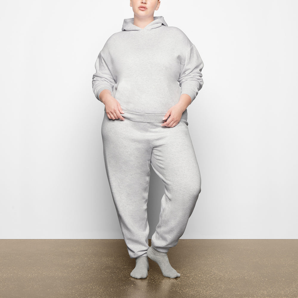 Skims COTTON FLEECE PULLOVER Hoodie Lichtgrijs | BVZ-632091