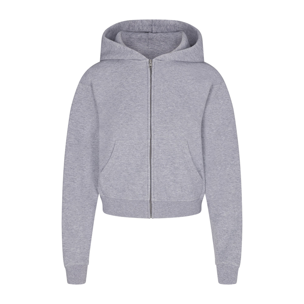 Skims COTTON FLEECE ZIP UP Hoodie Grijs | TUQ-857360