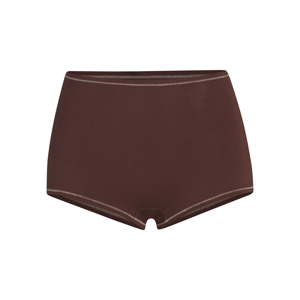 Skims COTTON JERSEY Boy Short Chocola | FYK-951874