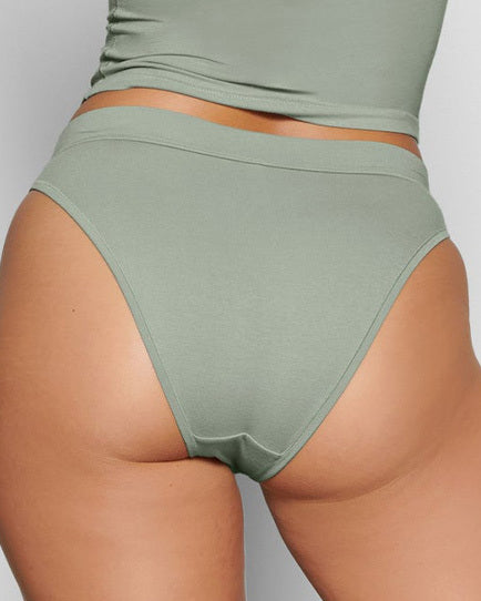 Skims COTTON JERSEY CHEEKY Tanga Blauw | VQD-169832