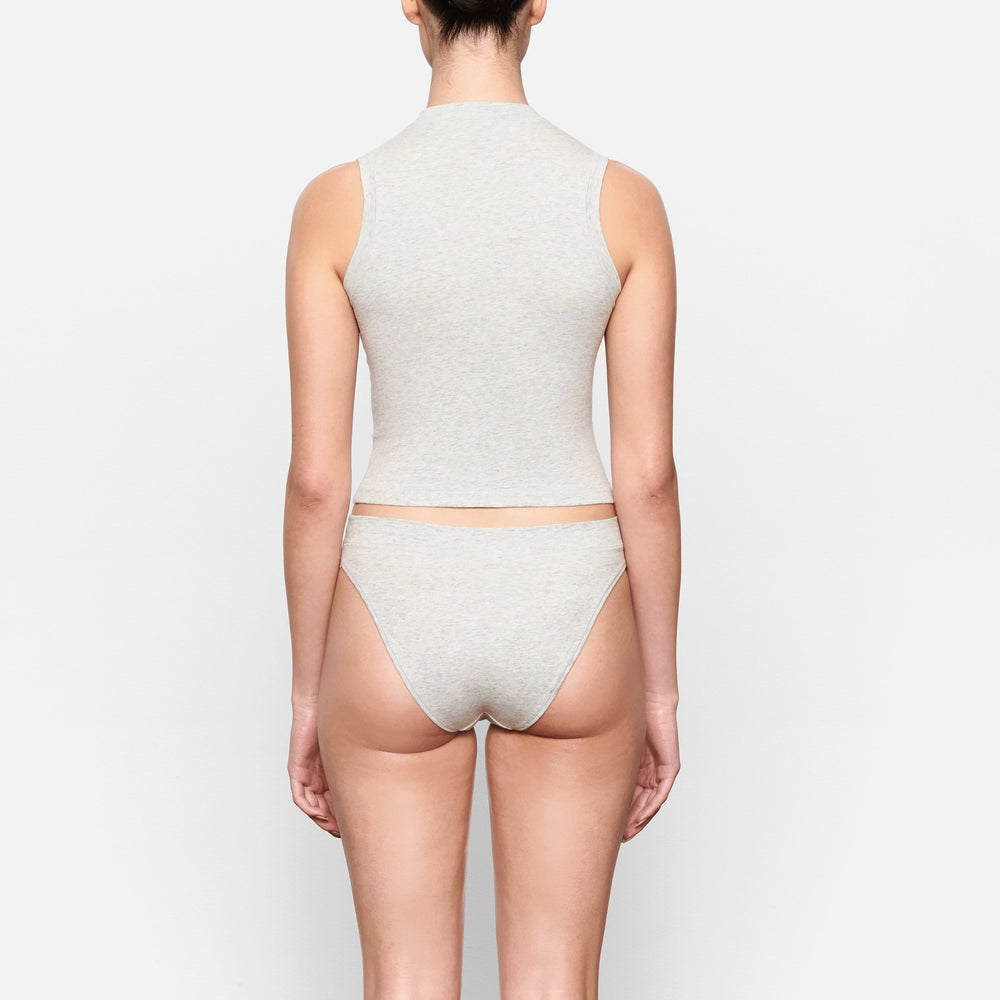 Skims COTTON JERSEY CHEEKY Tanga Lichtgrijs | EJK-087159