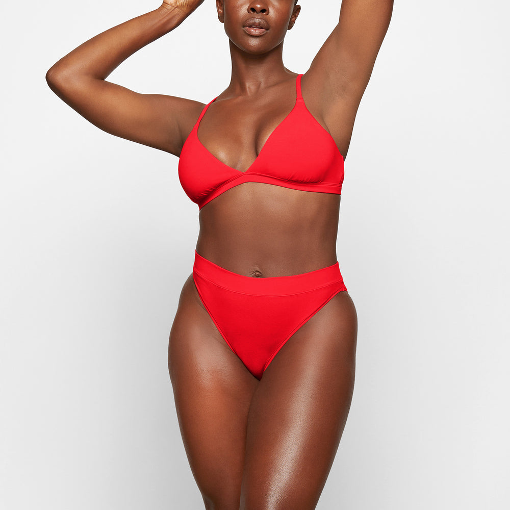 Skims COTTON JERSEY CHEEKY Tanga Rood | PRC-843027