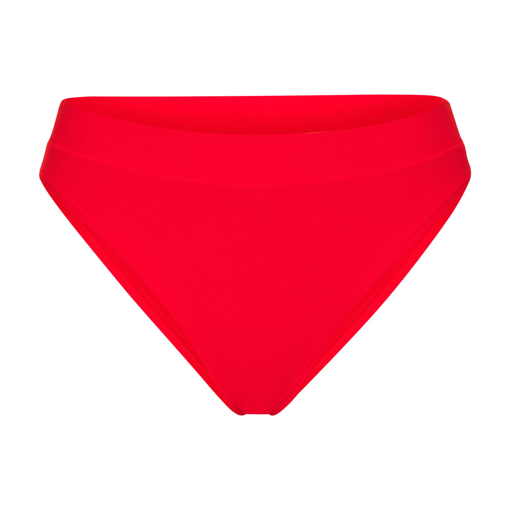 Skims COTTON JERSEY CHEEKY Tanga Rood | PRC-843027
