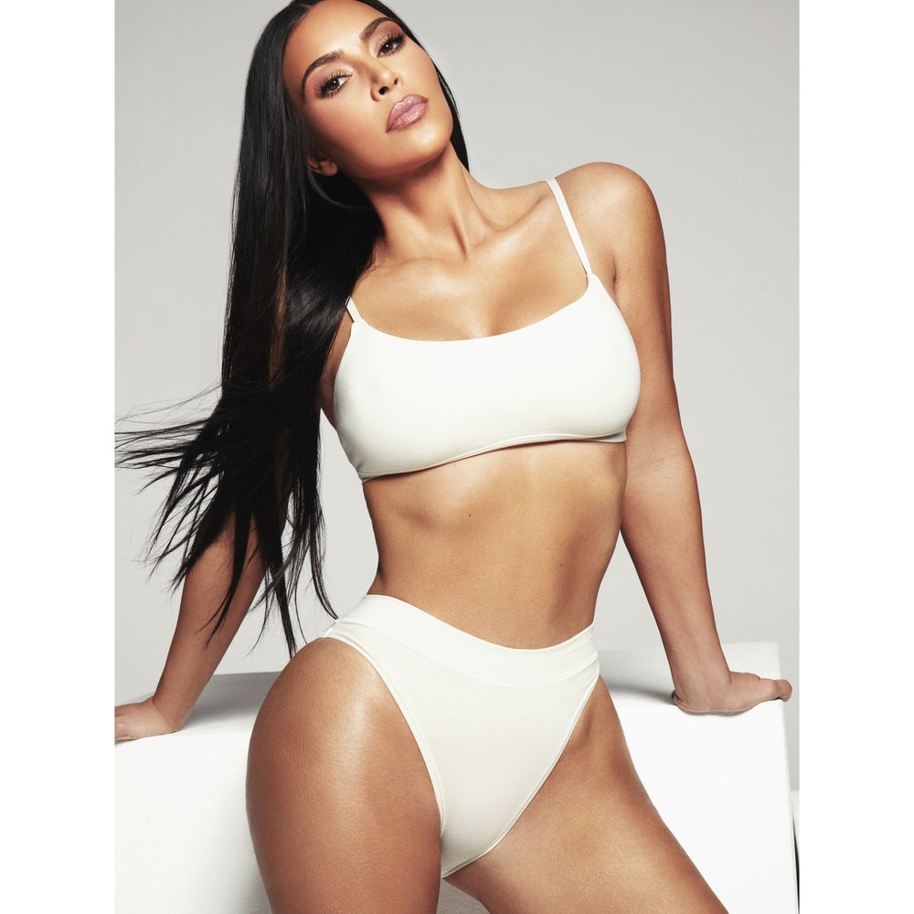 Skims COTTON JERSEY CHEEKY Tanga Wit | AZU-106573