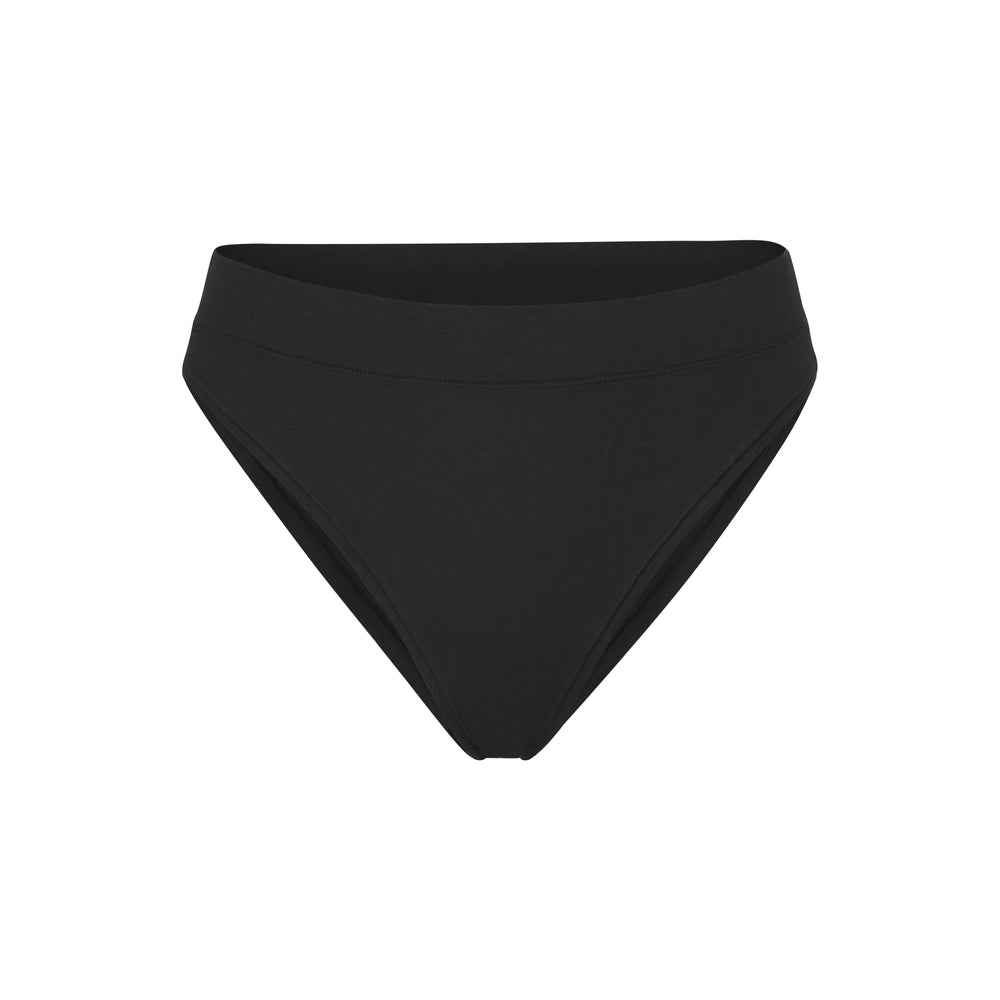 Skims COTTON JERSEY CHEEKY Tanga Zwart | IZB-072641