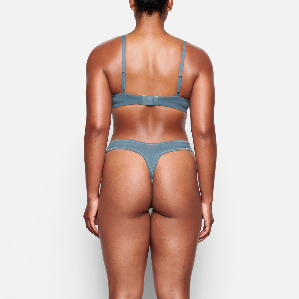 Skims COTTON JERSEY DIPPED Thong Blauw | TCA-573108