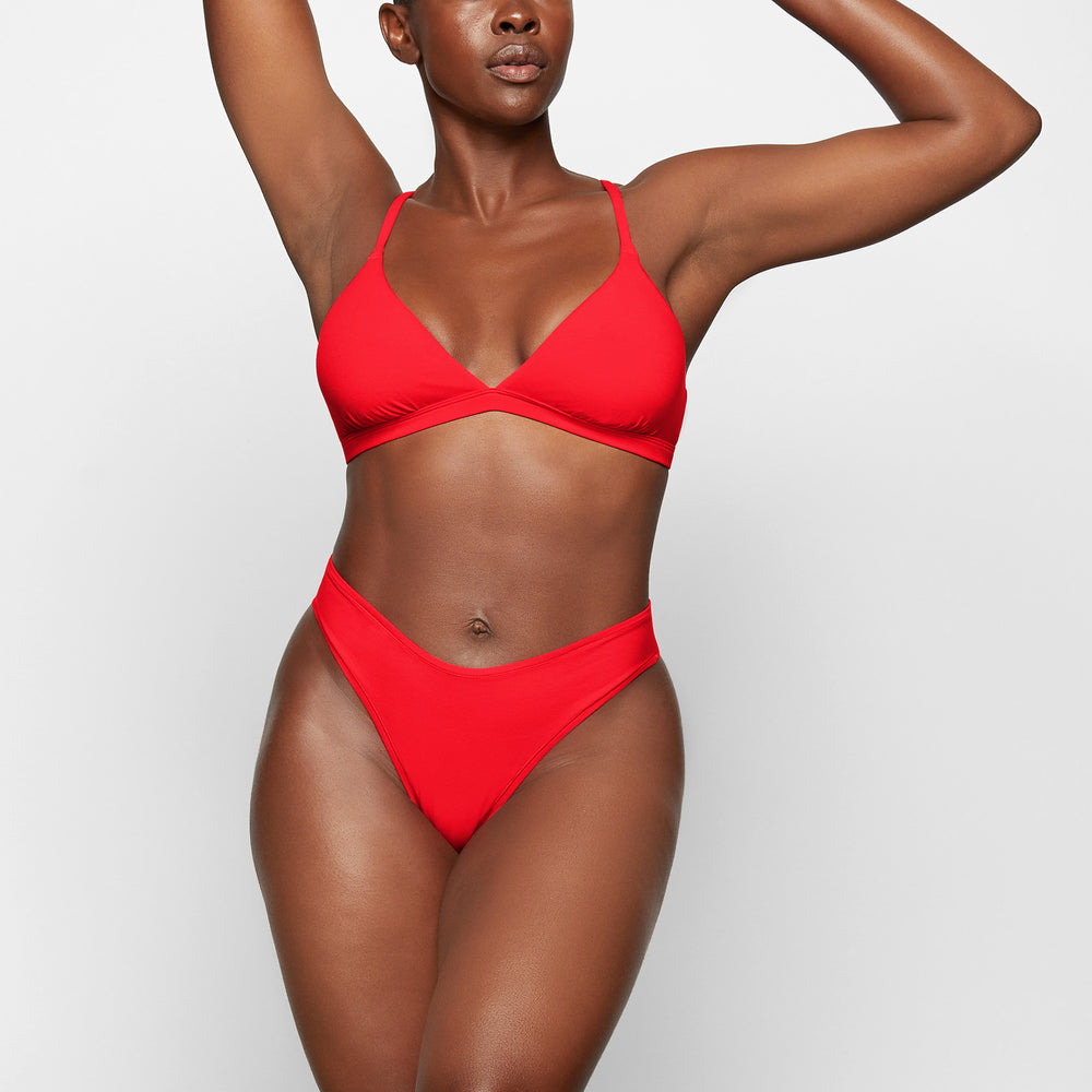 Skims COTTON JERSEY DIPPED Thong Rood | MZH-342786