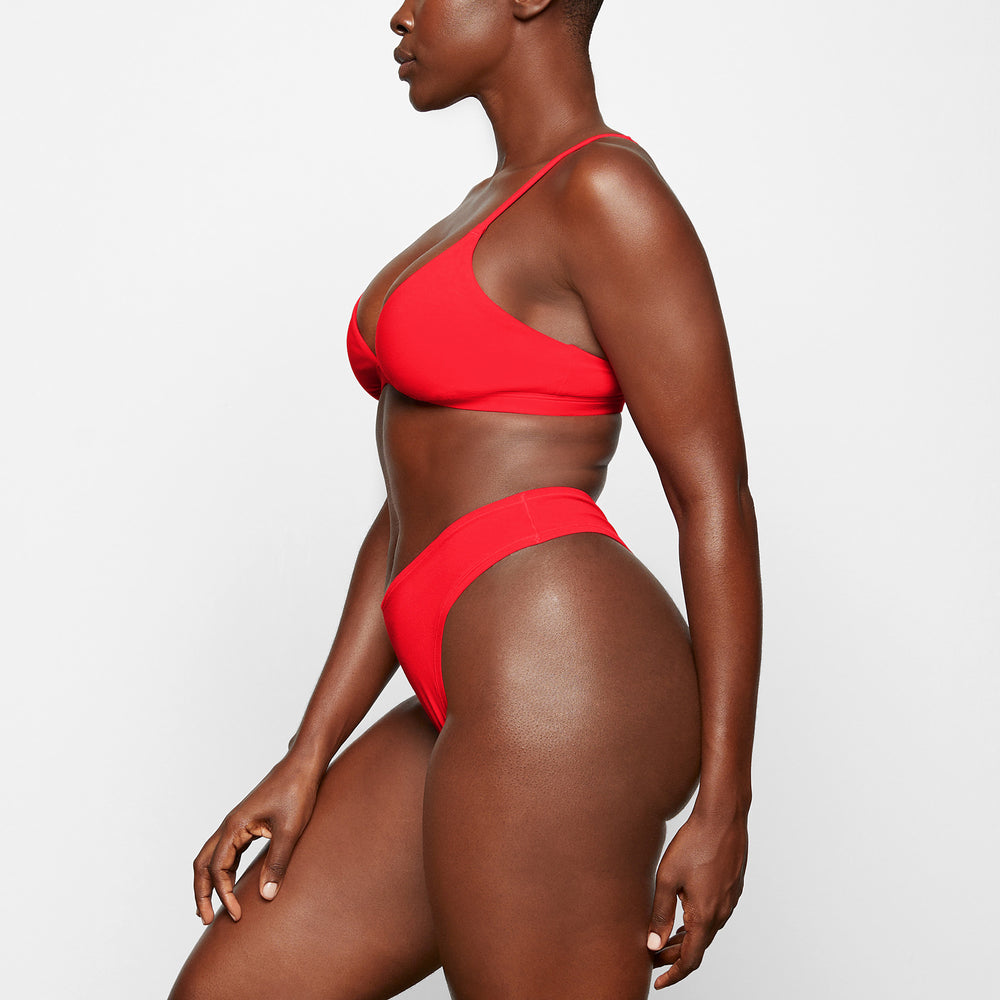 Skims COTTON JERSEY DIPPED Thong Rood | MZH-342786