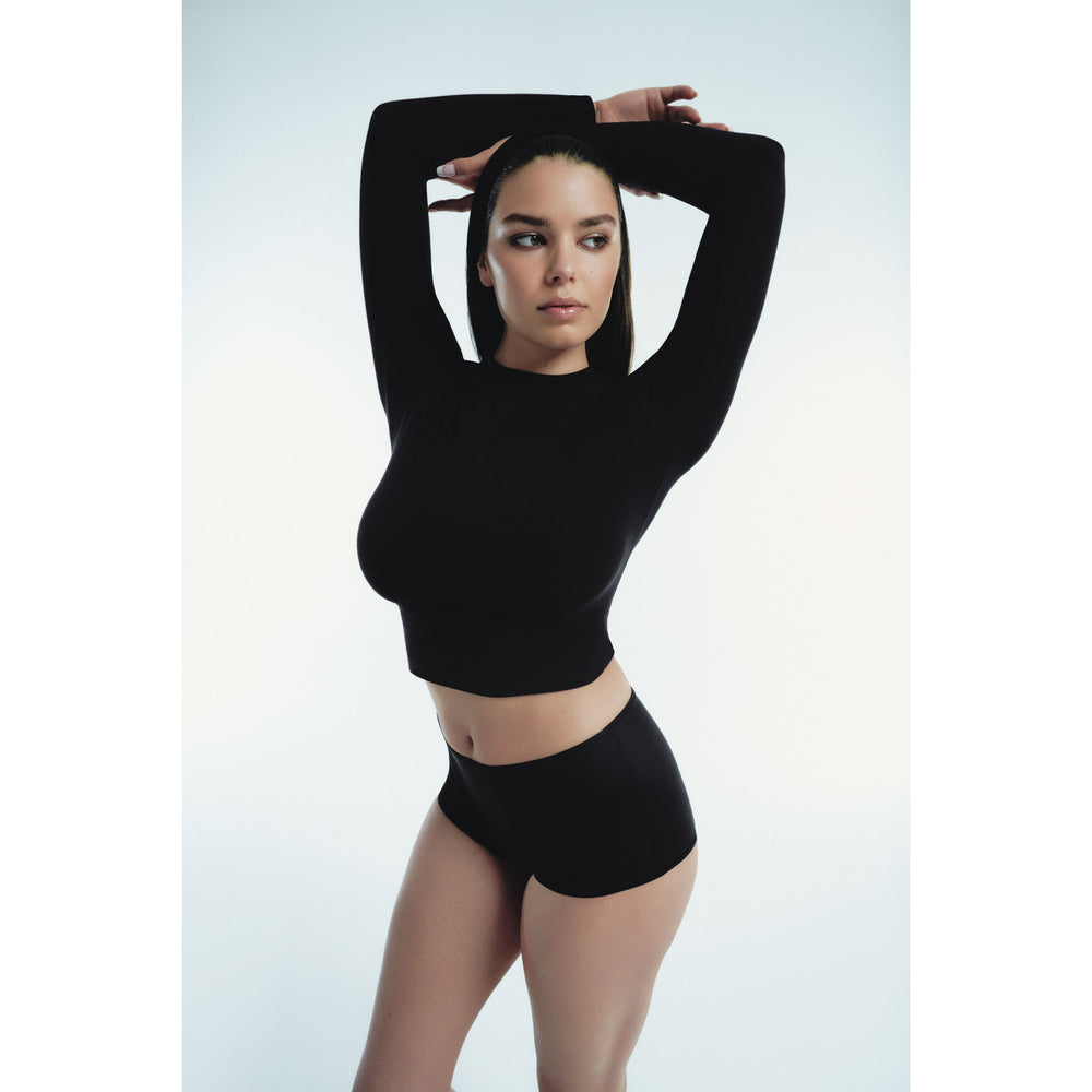 Skims COTTON JERSEY LONG SLEEVE T-shirt Lichtgrijs | BPW-256309