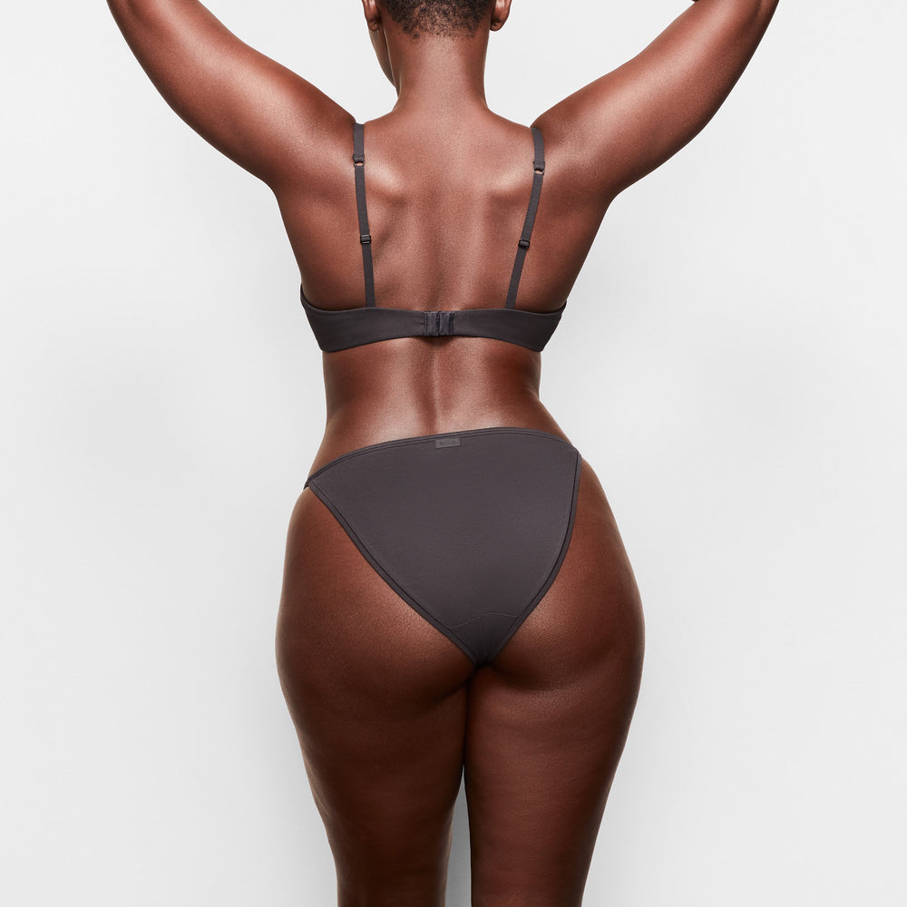 Skims COTTON JERSEY STRING Bikini Zwart | EWV-679352