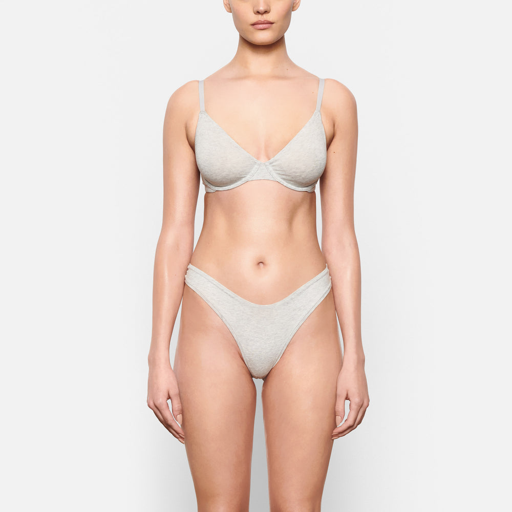 Skims COTTON JERSEY T-shirt Bra Lichtgrijs | EHV-306714