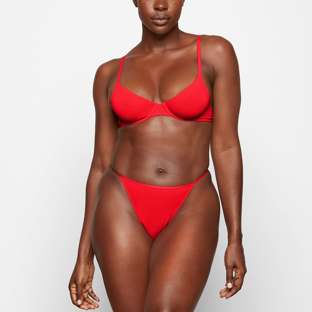Skims COTTON JERSEY T-shirt Bra Rood | UBF-263845