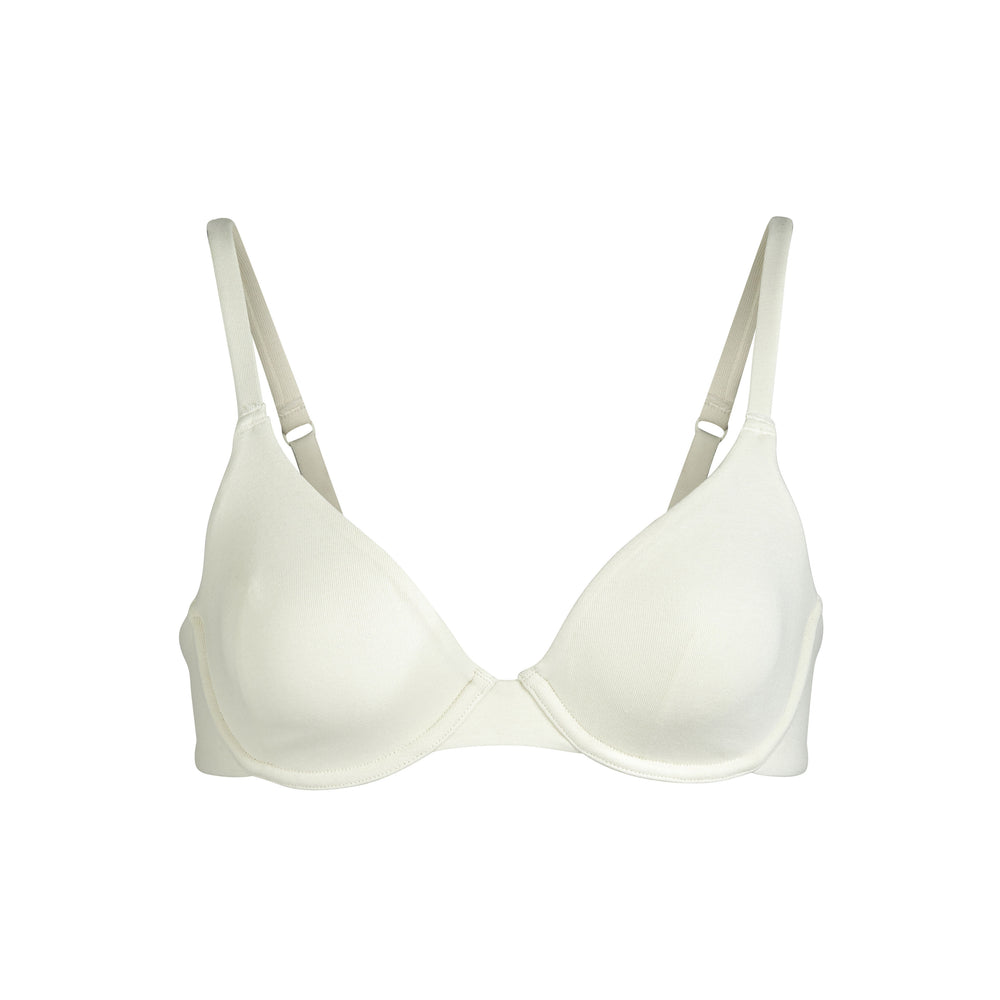 Skims COTTON JERSEY T-shirt Bra Wit | MQD-186907