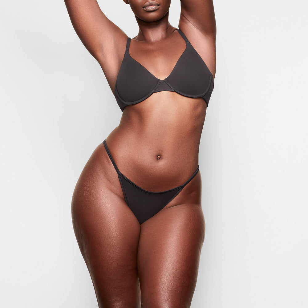 Skims COTTON JERSEY T-shirt Bra Zwart | VQH-628174