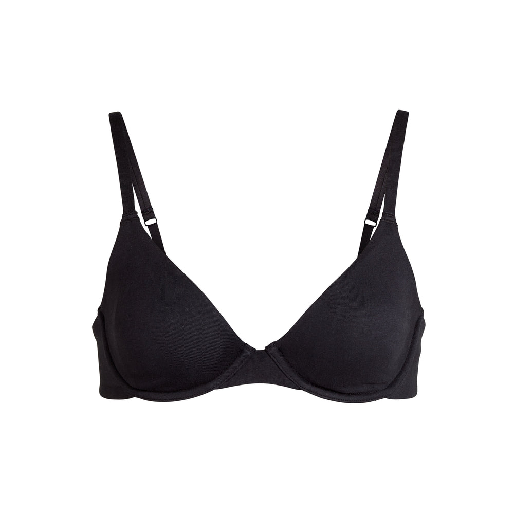 Skims COTTON JERSEY T-shirt Bra Zwart | VQH-628174
