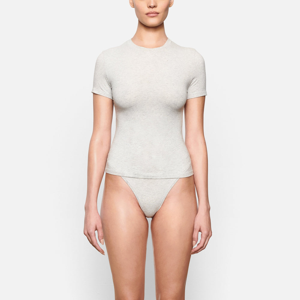Skims COTTON JERSEY T-shirt Lichtgrijs | JXL-902365