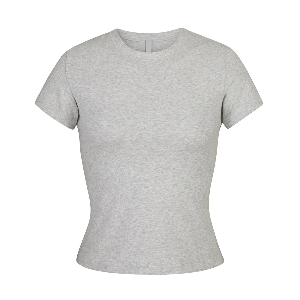Skims COTTON JERSEY T-shirt Lichtgrijs | JXL-902365