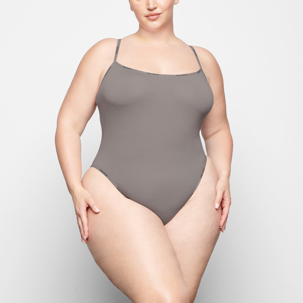 Skims COTTON LOGO Cotton Bodysuit Grijs | HLS-567084