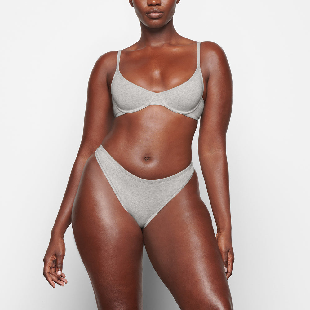Skims COTTON LOGO DEMI Underwire Bra Lichtgrijs | OGR-821679