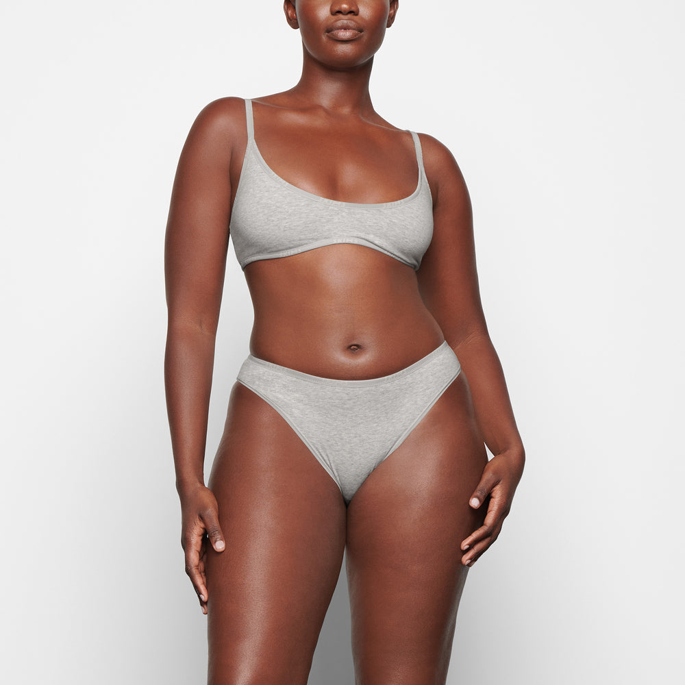Skims COTTON LOGO HIGH LEG Bikini Lichtgrijs | WNI-214395