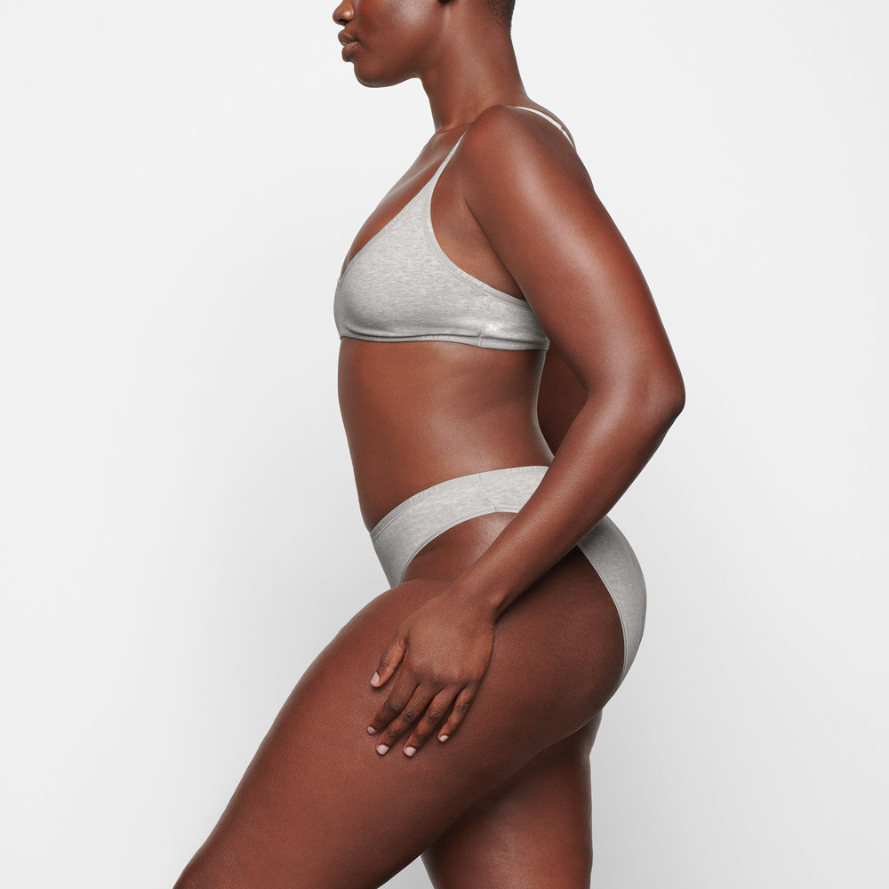 Skims COTTON LOGO HIGH LEG Bikini Lichtgrijs | WNI-214395
