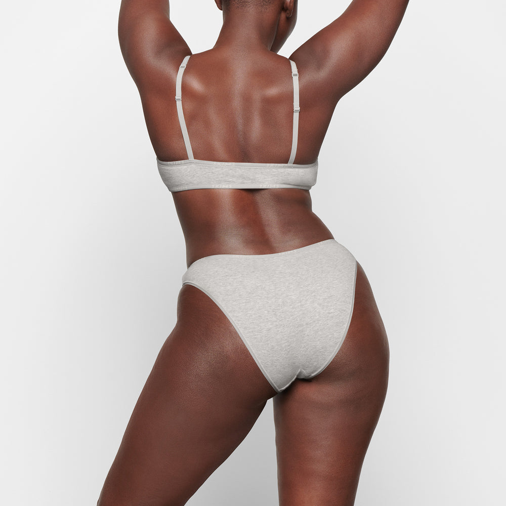 Skims COTTON LOGO HIGH LEG Bikini Lichtgrijs | WNI-214395