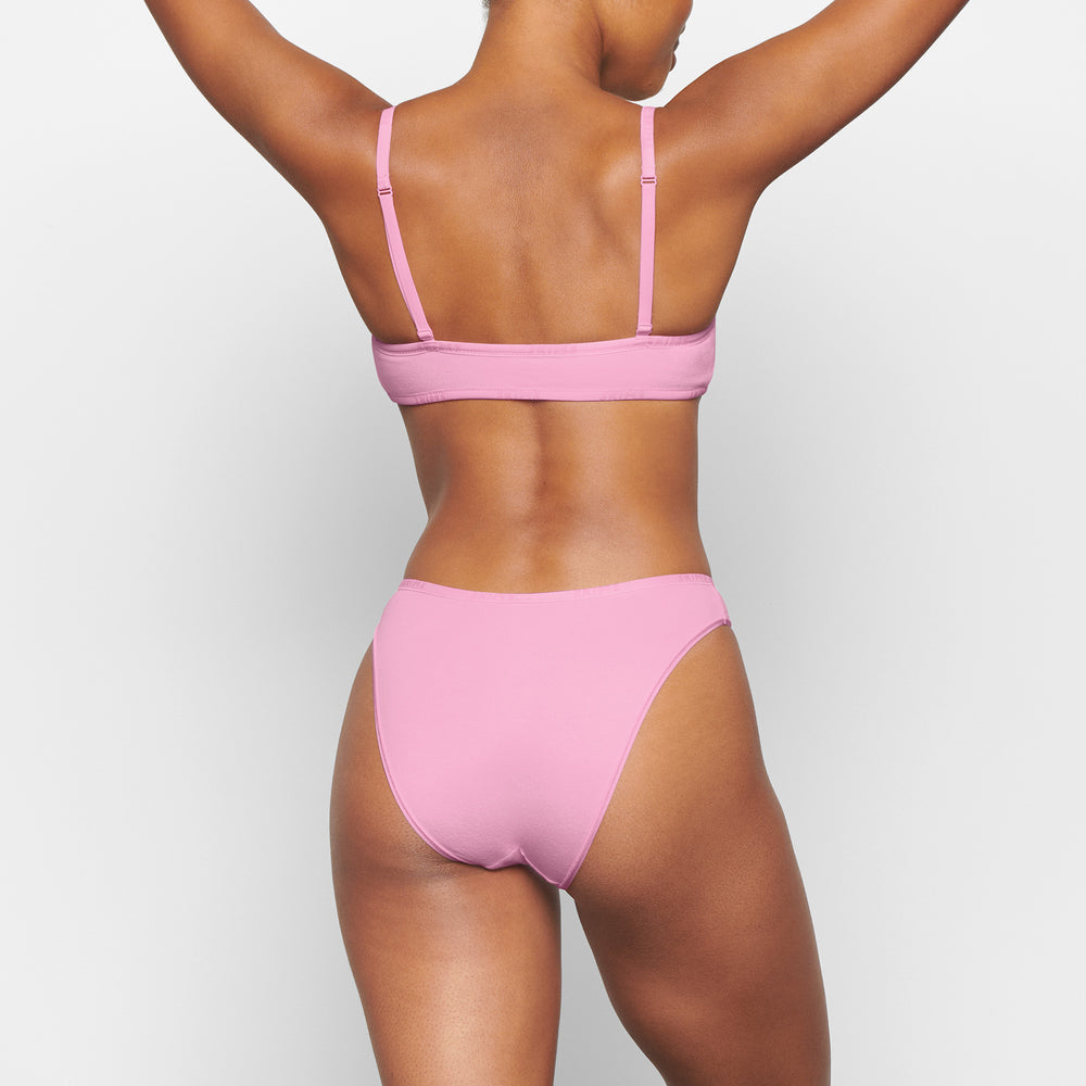 Skims COTTON LOGO HIGH LEG Bikini Roze | SMV-362195