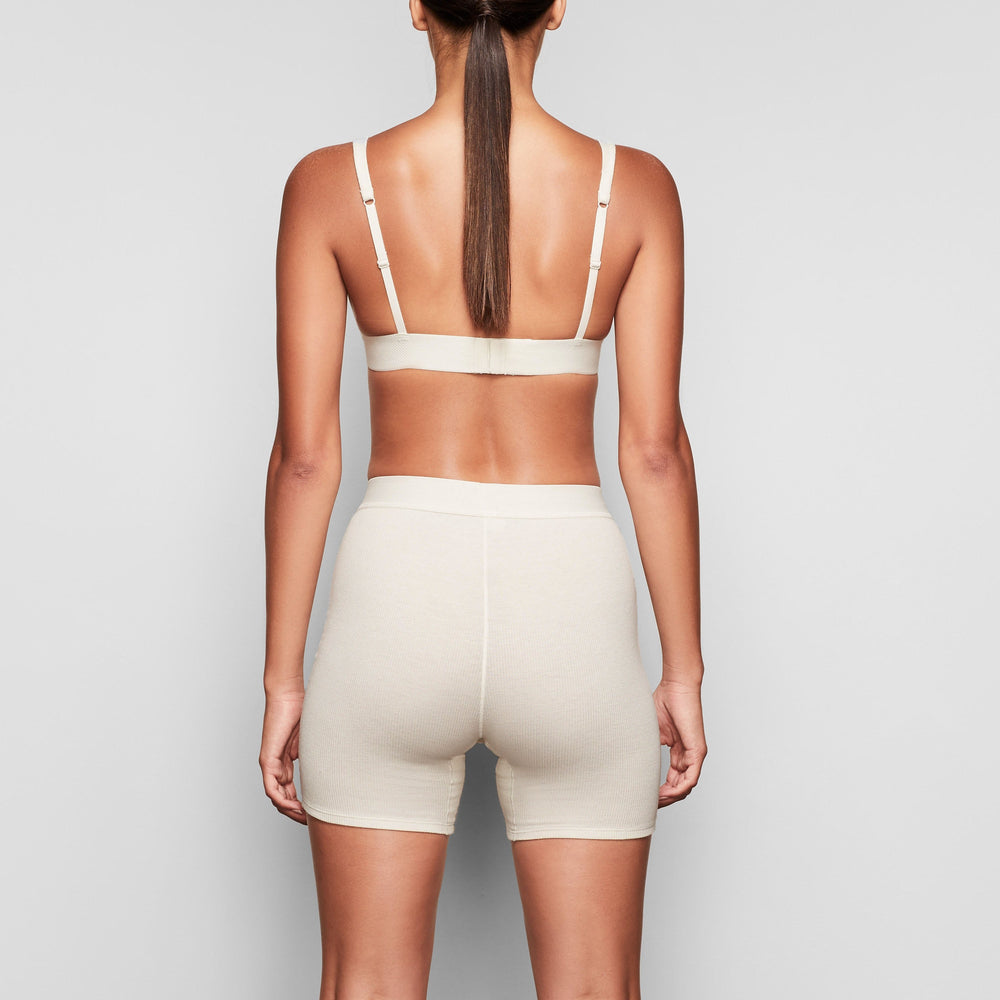Skims COTTON RIB Boxer Shorts Wit | QPS-128475